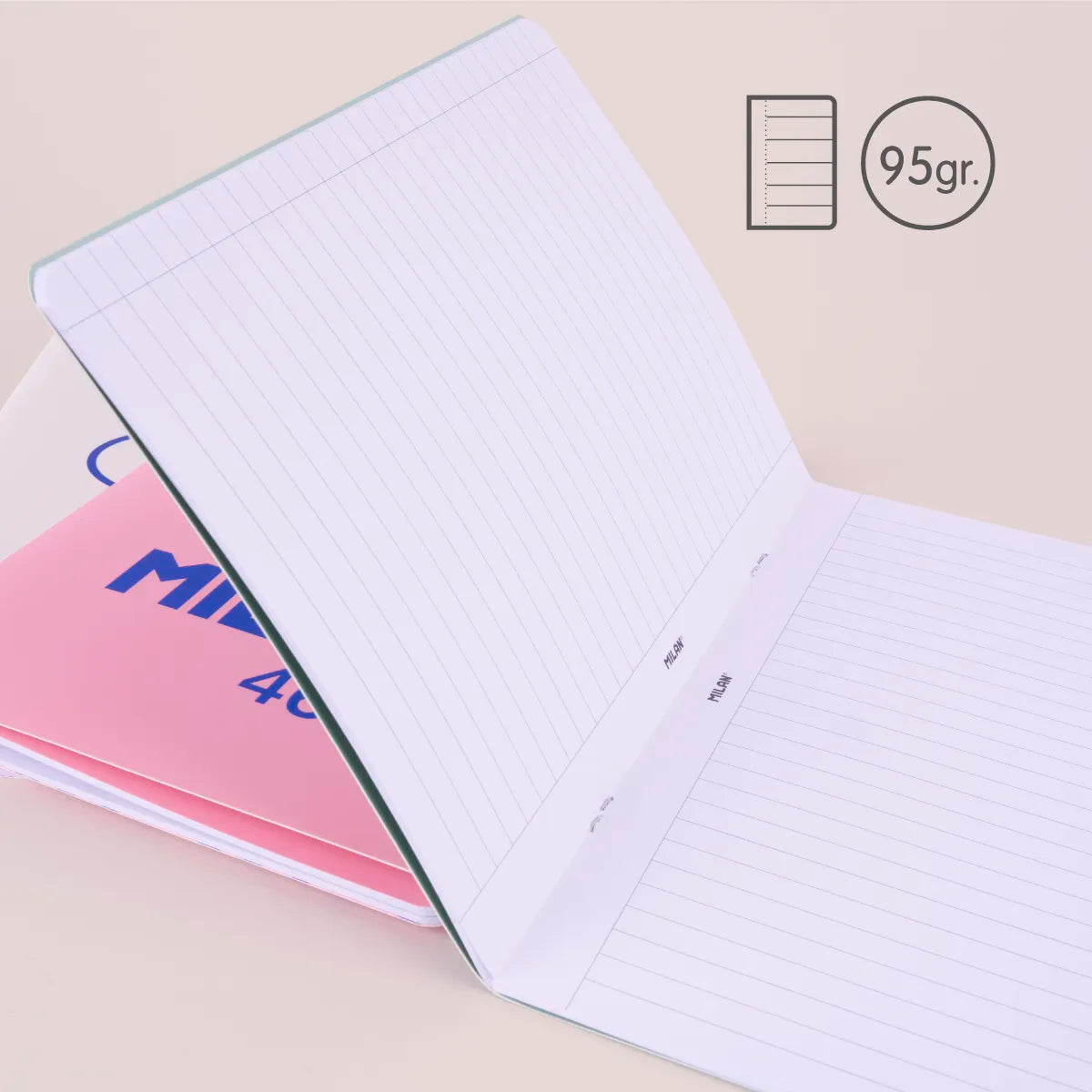 Libreta A5 grapada, papel a líneas, 24 hojas de 95 gr/m², 460 since 1918