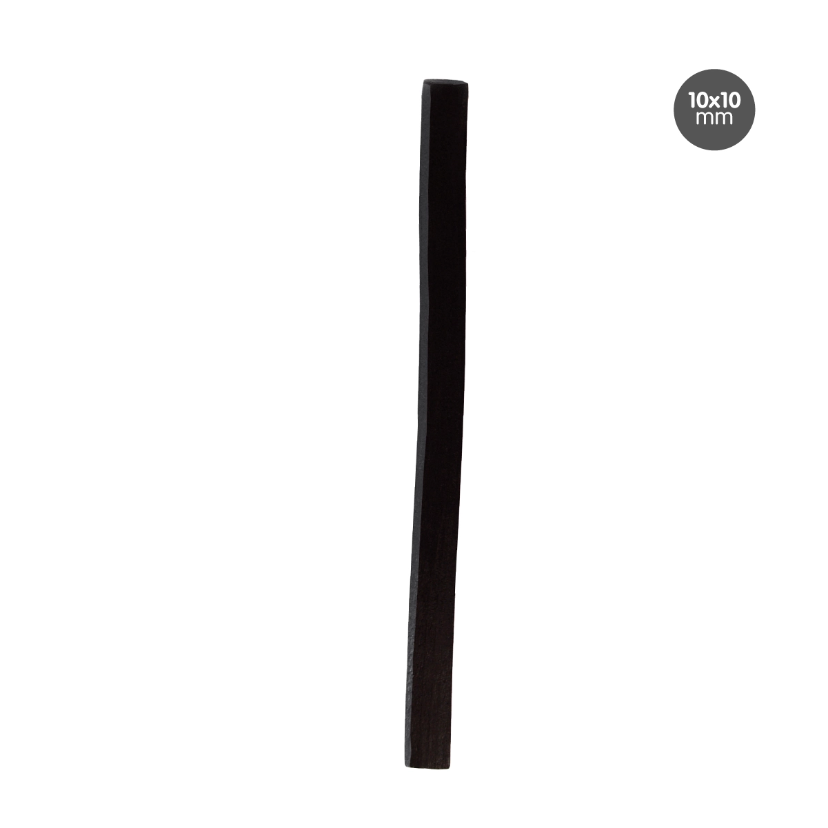5 barretes de carbonet natural quadrat 10 x 10 mm