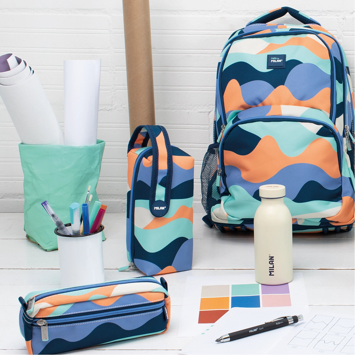 Estuche escolar de dos pisos con contenido, The Fun