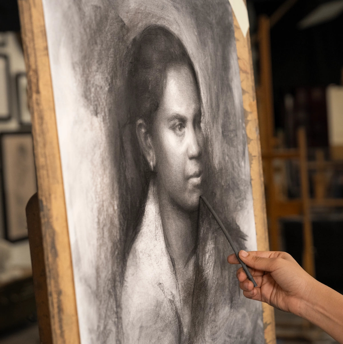 5 barritas de carboncillo natural cilíndrico Ø 9-11 mm