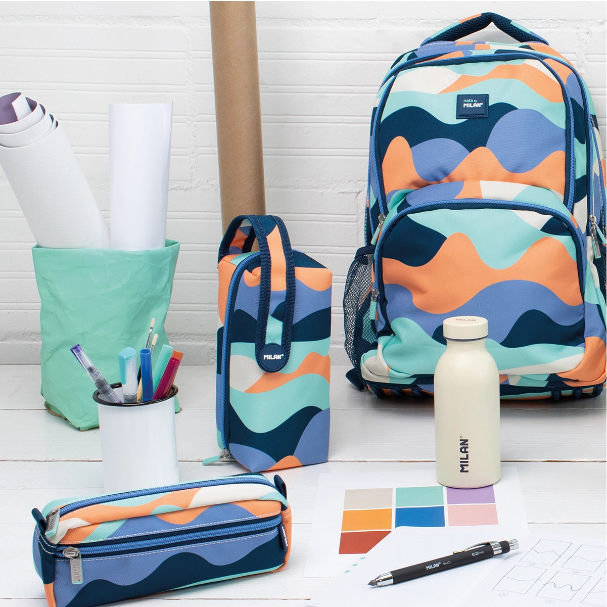 Kit de 4 estuches escolares con contenido, The Fun