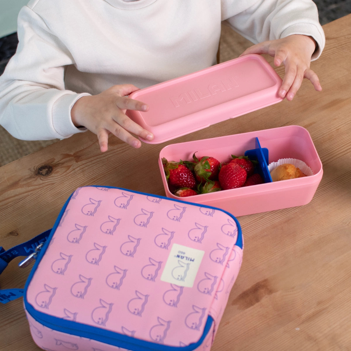 Bossa isotèrmica porta aliments rectangular amb 3 carmanyoles, col·lecció 460 since 1918