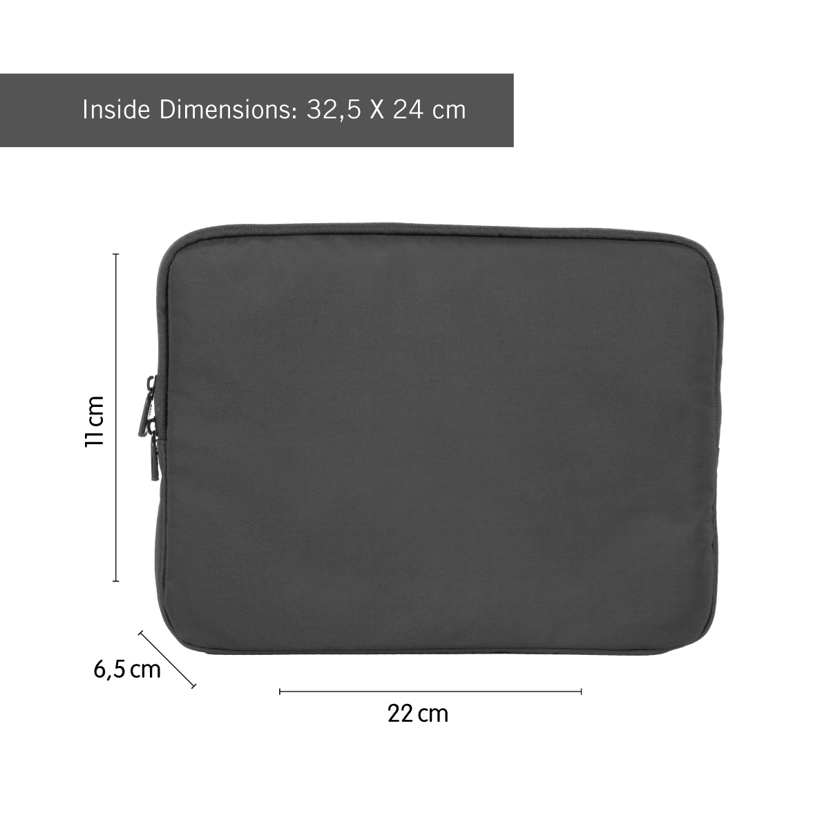 Funda ordenador portátil 13" Shadow, negro