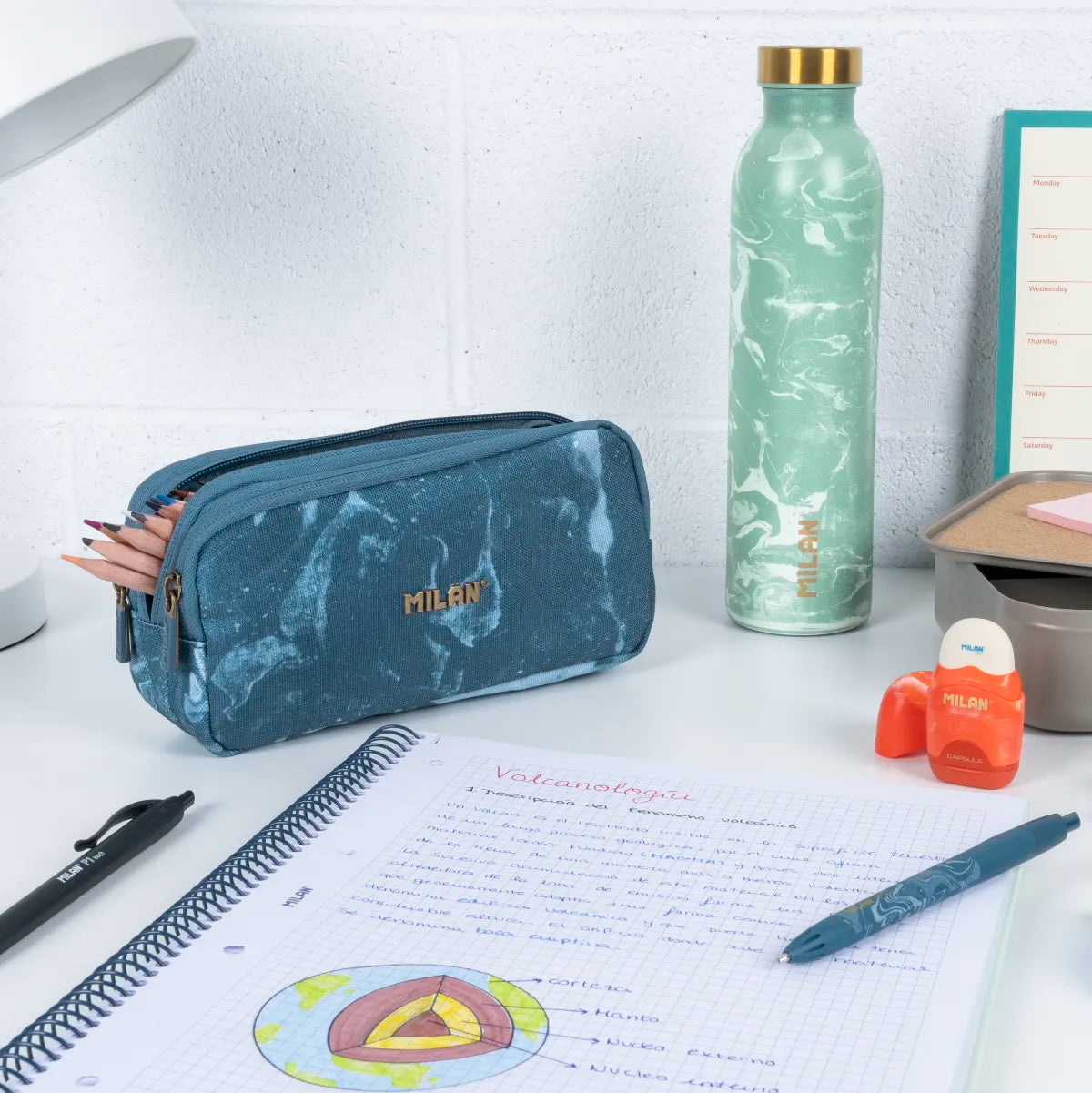 Estuche con 3 cremalleras, Lava