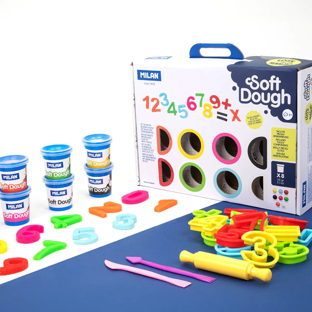Kit Soft Dough de pasta blanda con herramientas 'Números'