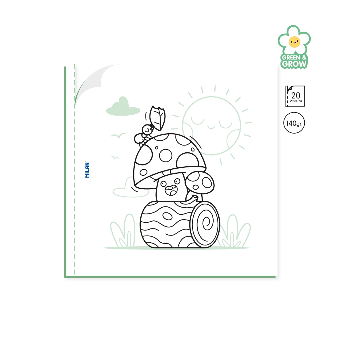 Cuaderno para colorear 'Green & grow'