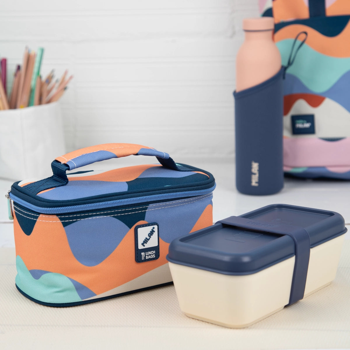 Bolsa isotérmica porta alimentos pequeña de 1,5 L con 1 recipiente, The Fun