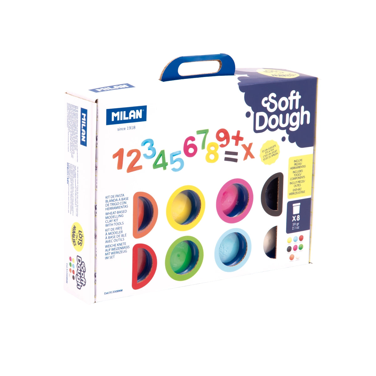 Kit Soft Dough de pasta blanda con herramientas 'Números'