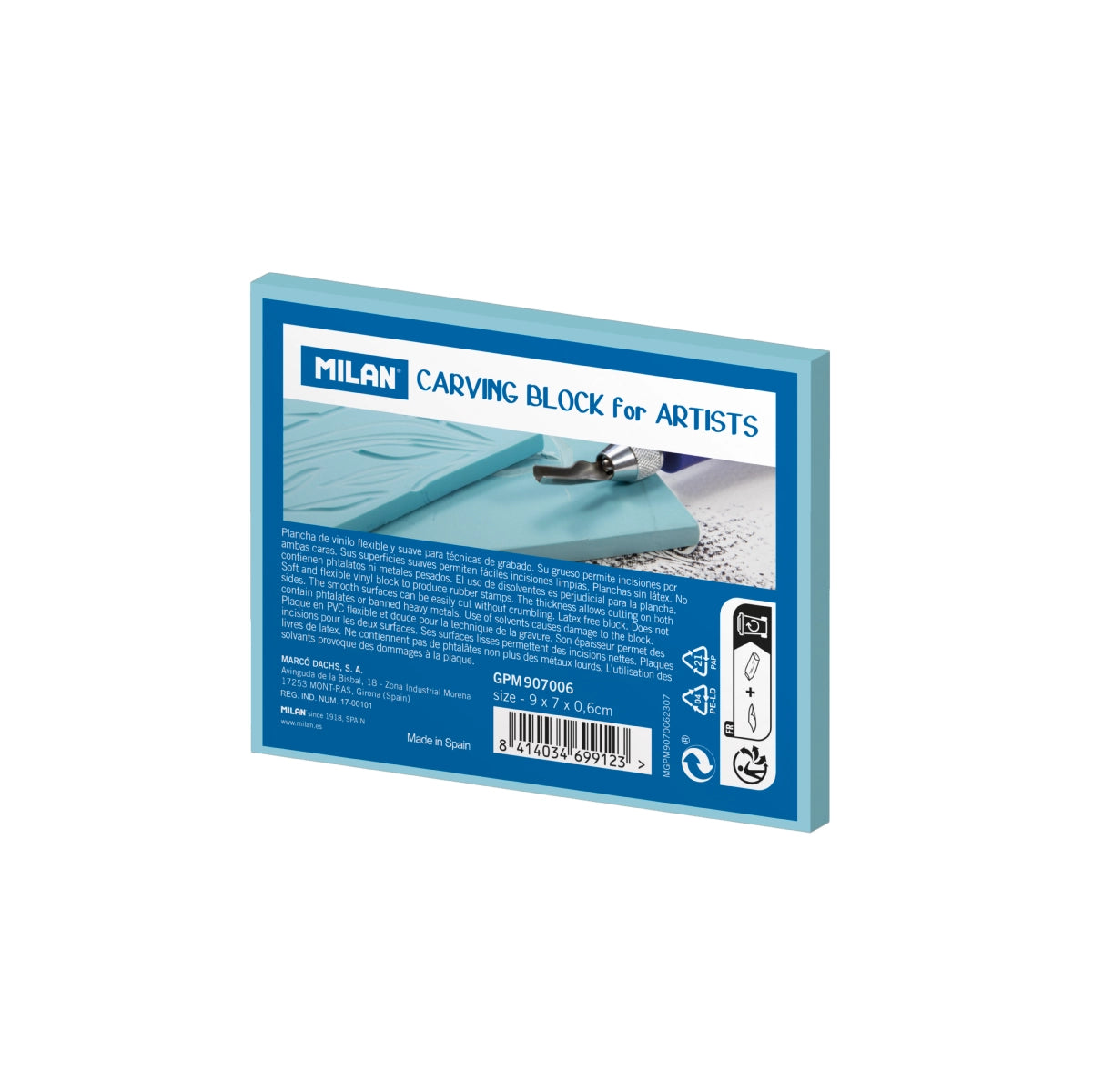 Planxa de gravat Carving Block for Artists petita (9 x 7 x 0,6 cm)
