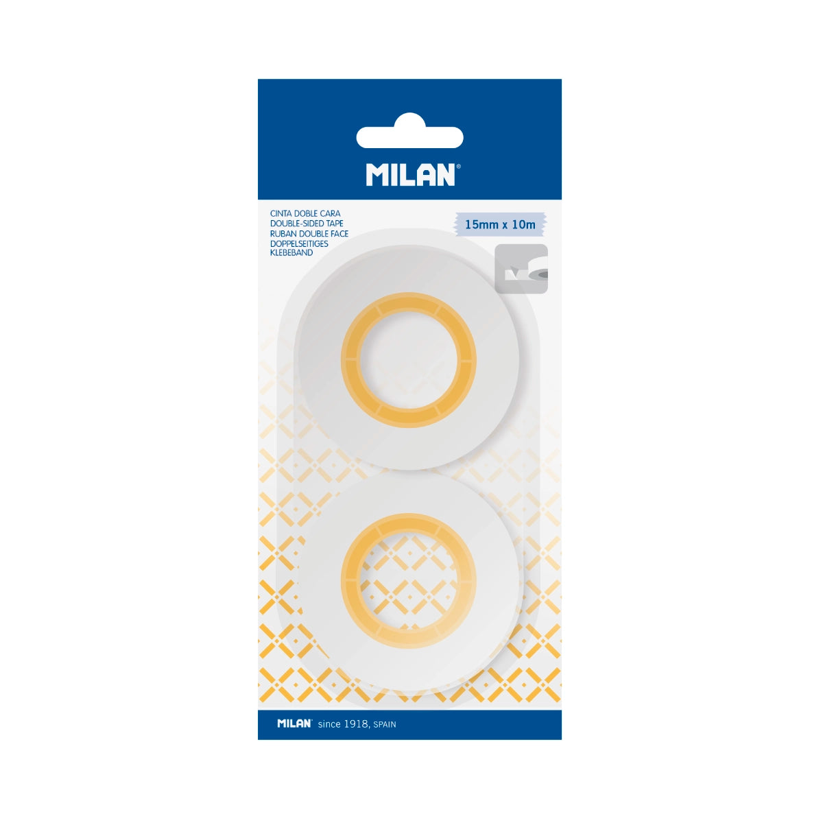 2 cintas adhesivas de doble cara 15 mm