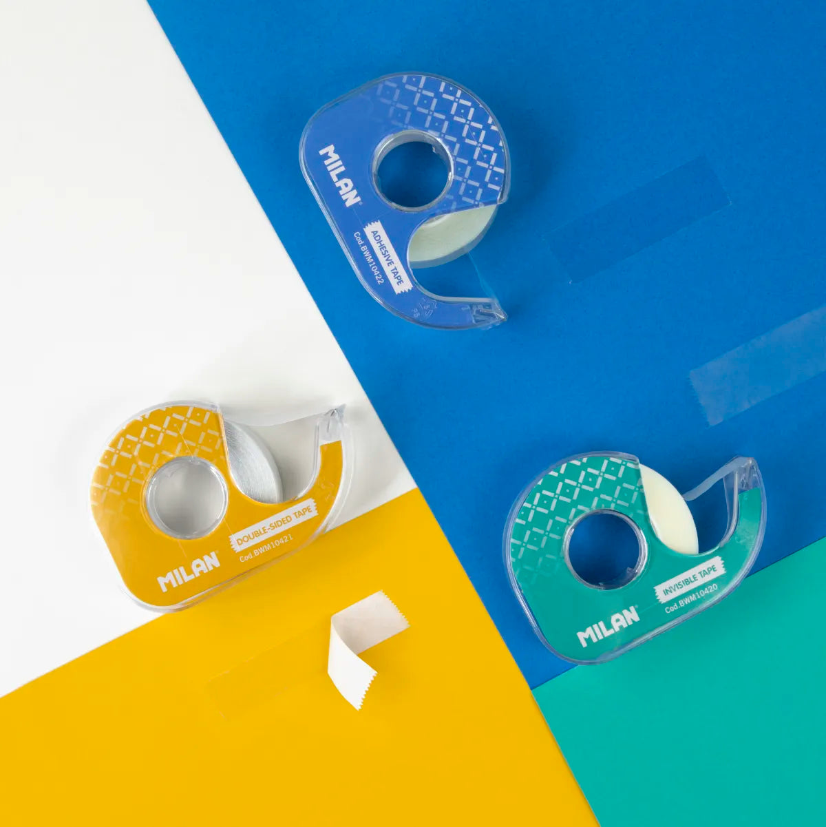 Dispensador cinta adhesiva transparent brillant 19 mm