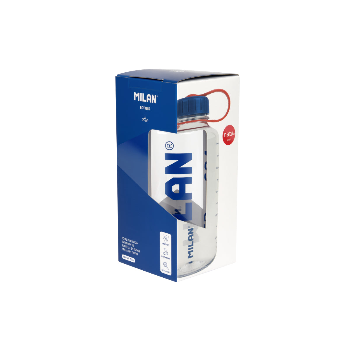 Ampolla de plàstic tritan transparent 1 L MILAN nata® 624