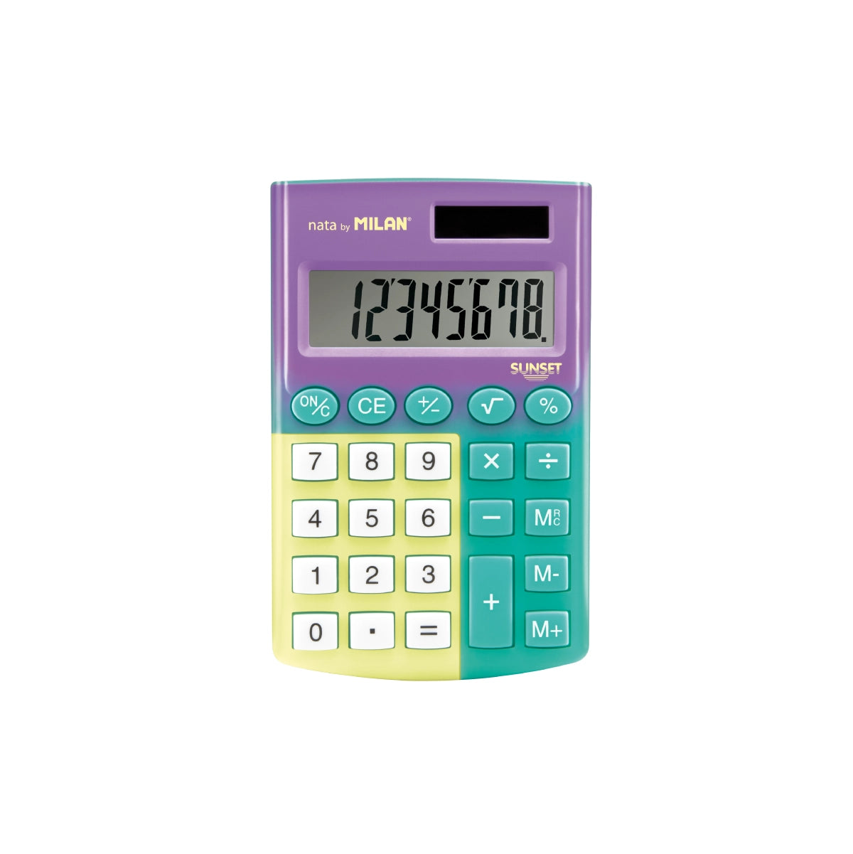 Calculadora de bolsillo pequeña de 8 dígitos, Sunset
