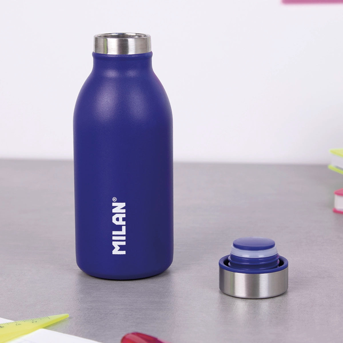 Tapón para botella isotérmica MILAN Acid, azul