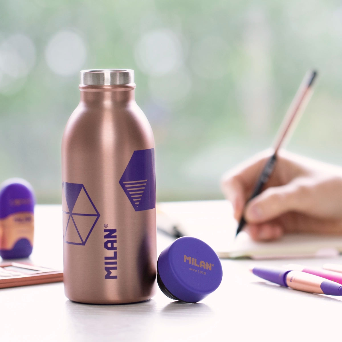 Tapón para botella isotérmica MILAN Copper, lila