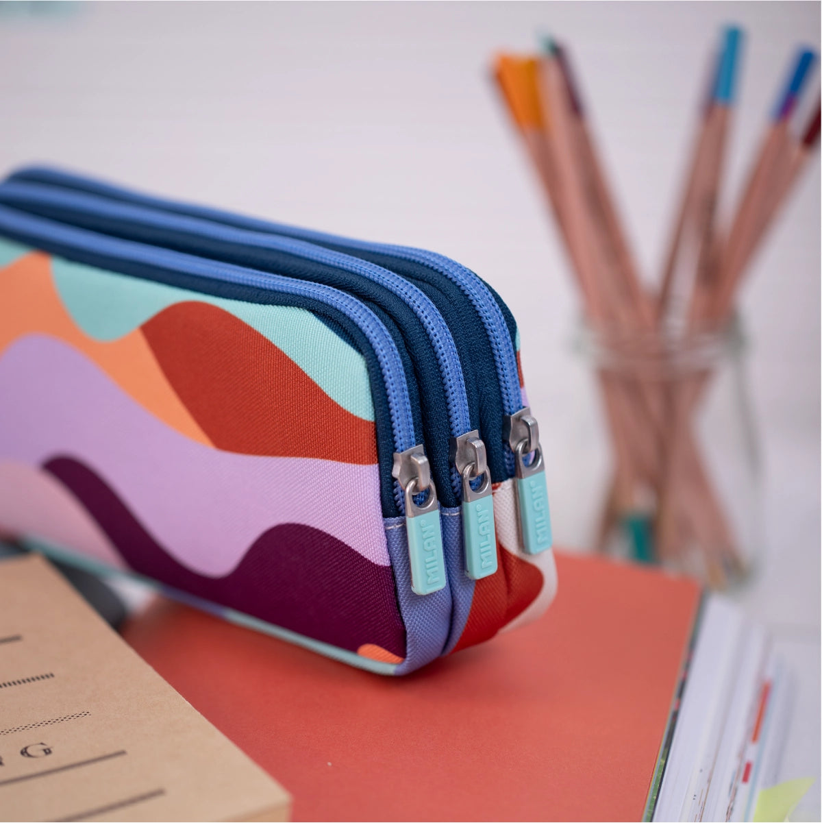 Estuche escolar portatodo de 3 cremalleras, The Fun