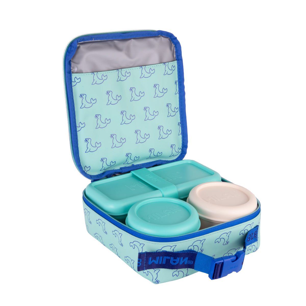 Bossa isotèrmica porta aliments rectangular amb 3 carmanyoles, col·lecció 460 since 1918