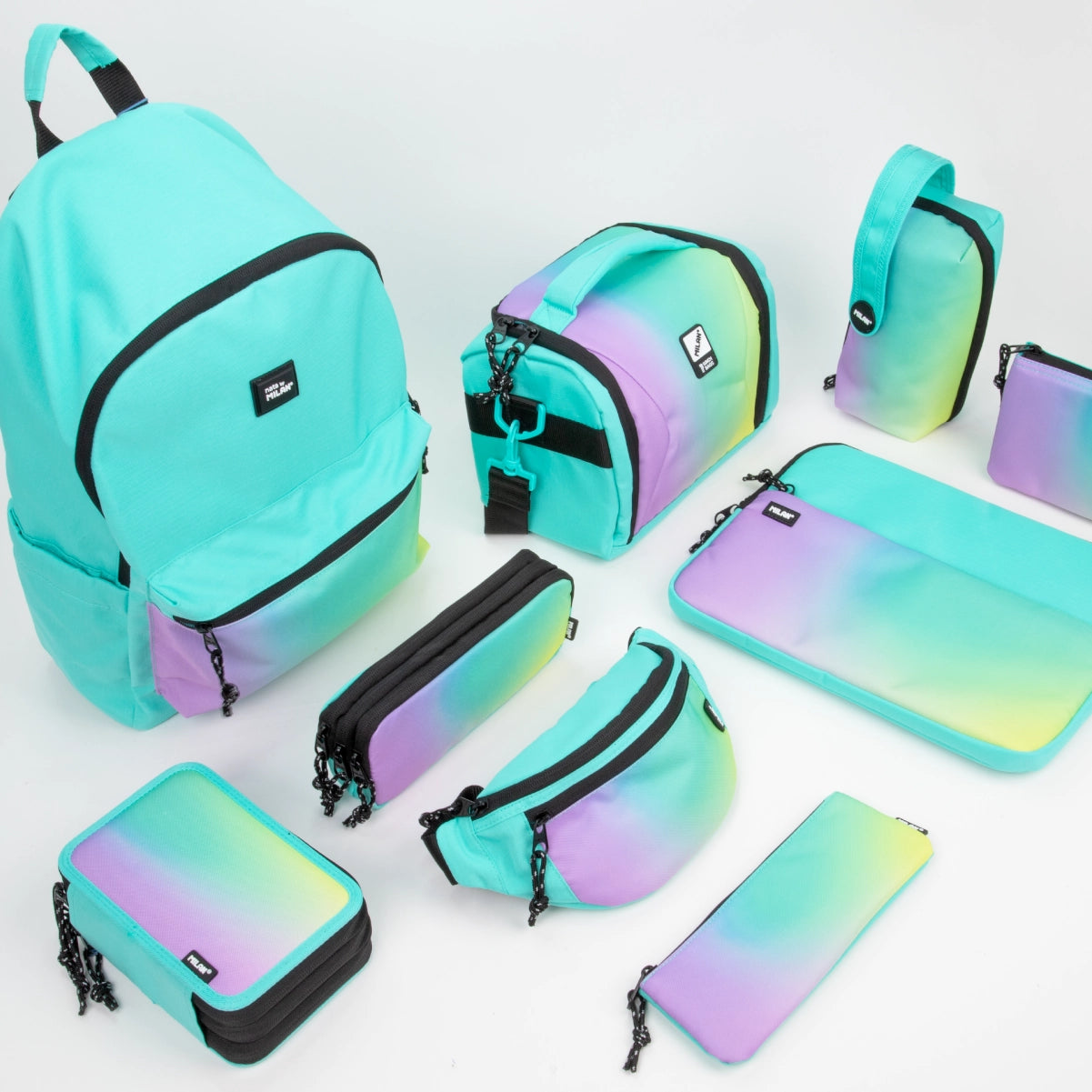 Estuche escolar con 3 cremalleras, Sunset