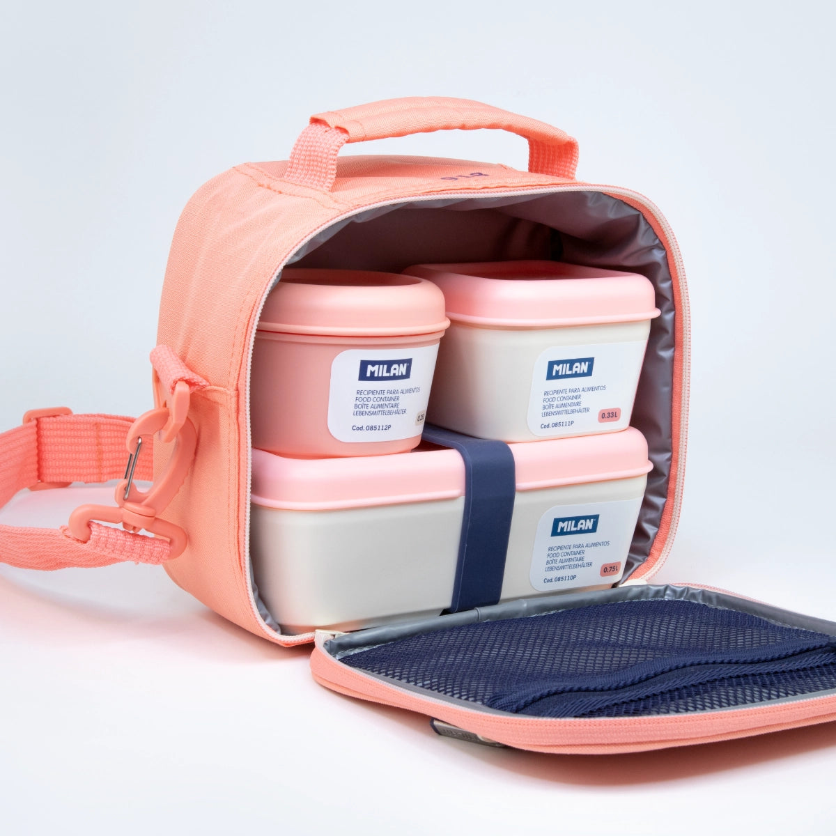 Bolsa isotérmica porta alimentos de 3,5 L con 3 fiambreras, 430 since 1918