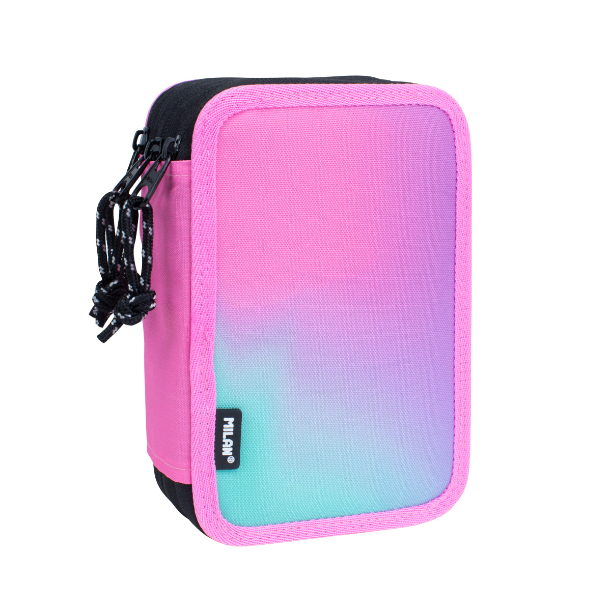 Estuche escolar triple con contenido, Sunset