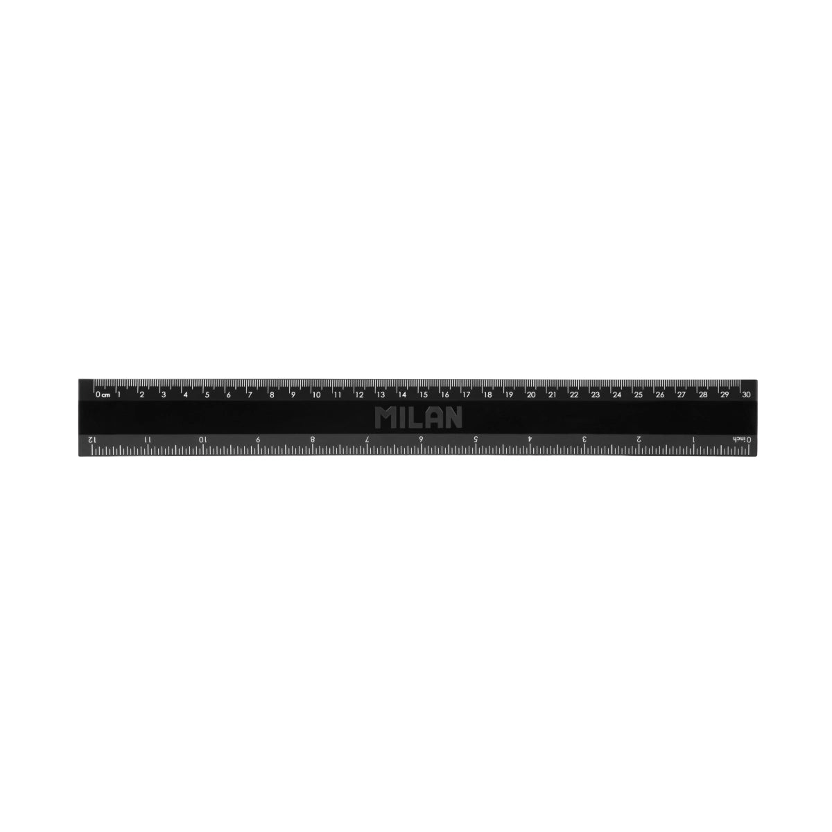 Regla 30 cm negro