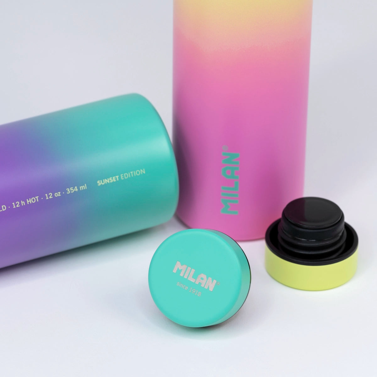 Tapón para botella isotérmica MILAN Sunset, verde