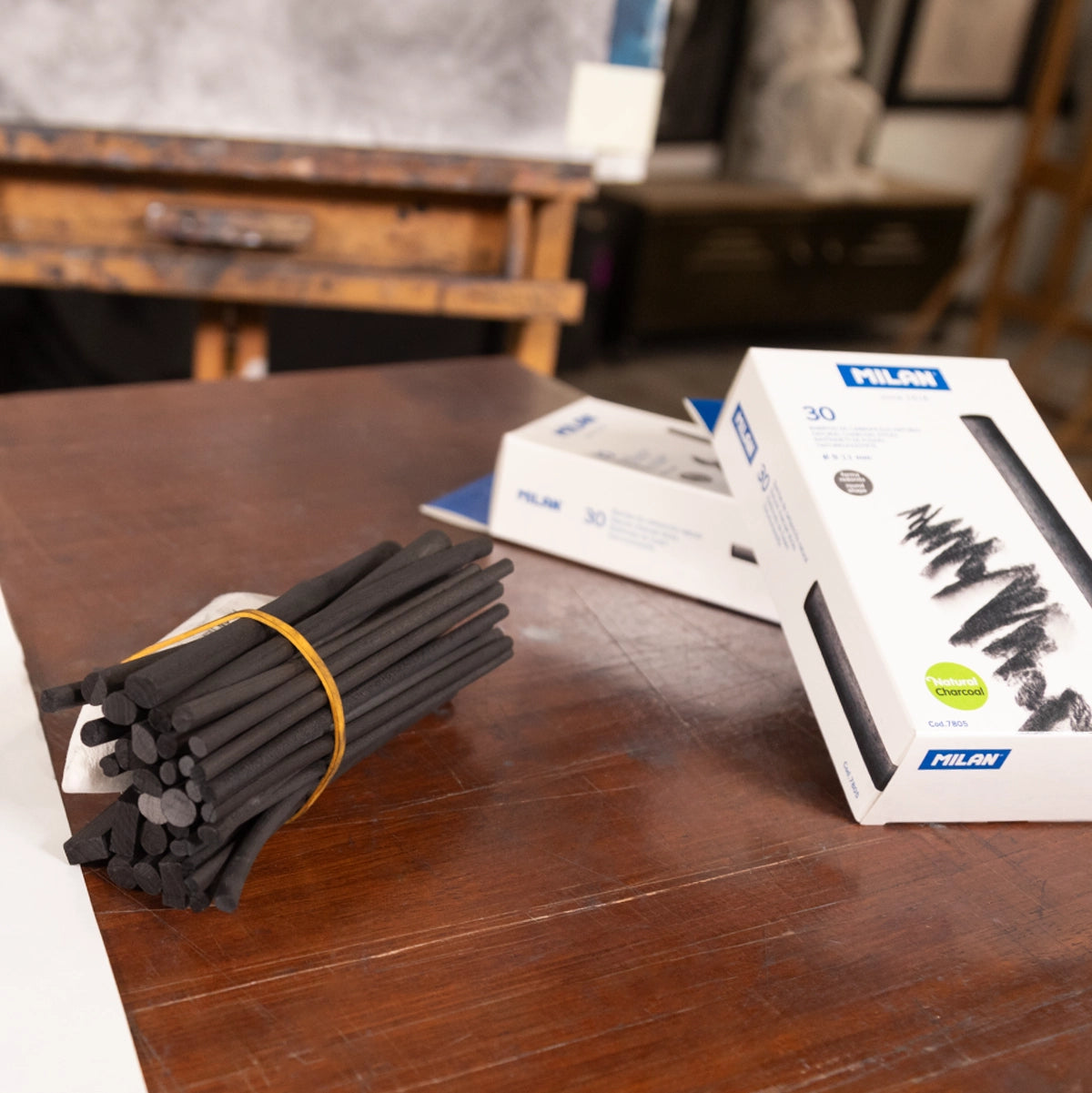 30 barretes de carbonet natural cilíndric Ø 6-8 mm