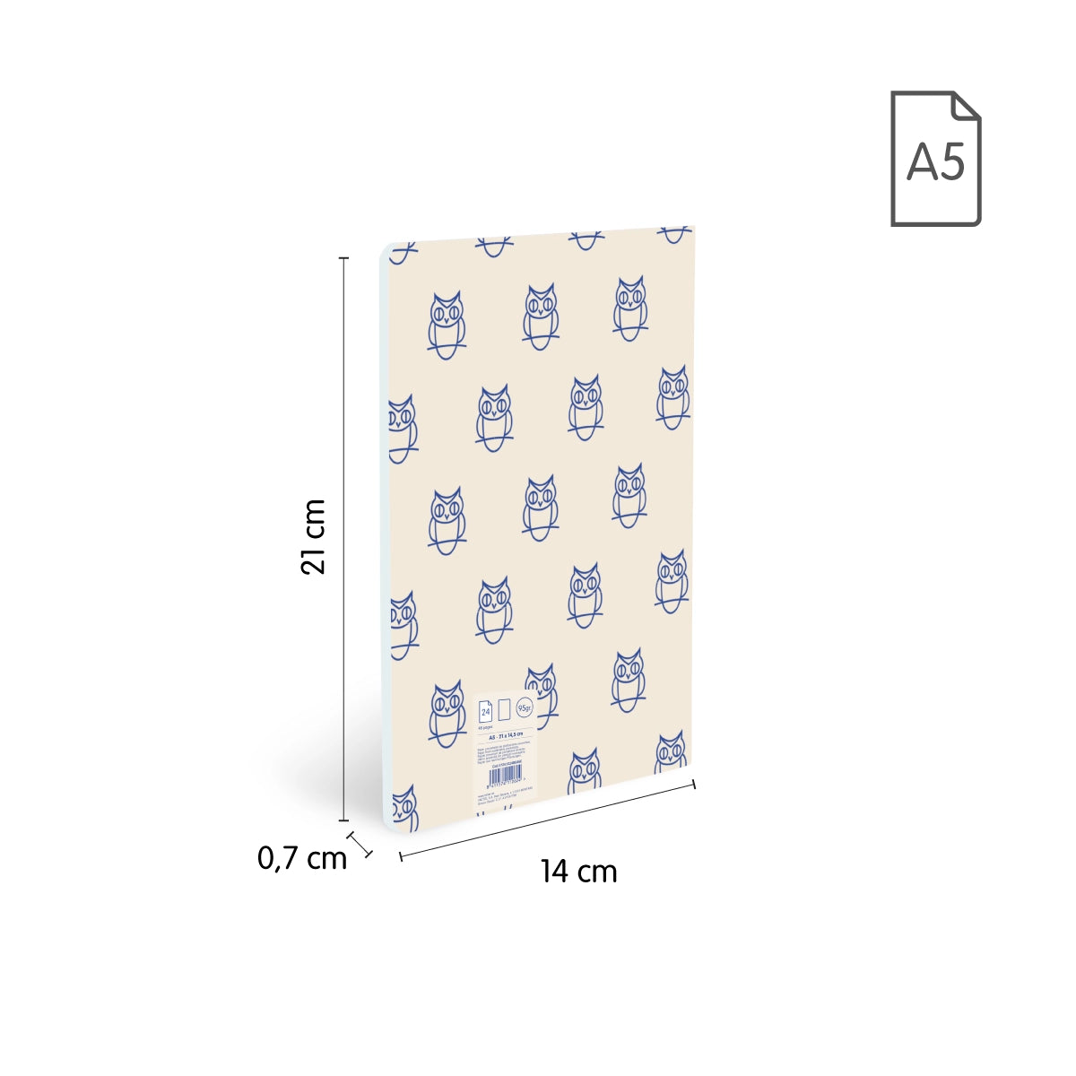 Libreta A5 grapada, 24 hojas blancas de 95 gr/m², 460 since 1918