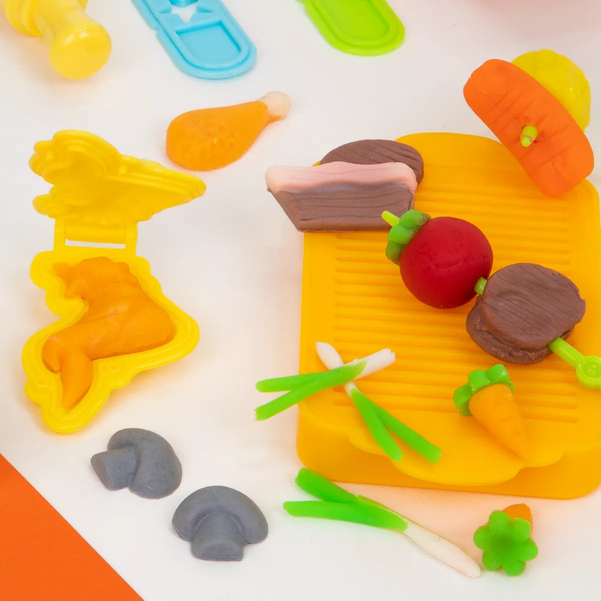 Kit Soft Dough de pasta blanda con herramientas 'Barbacoa'