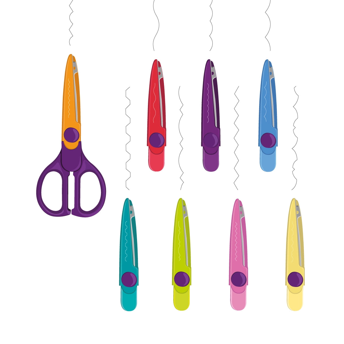 Tisores zig-zag amb 4 fulles intercanviables