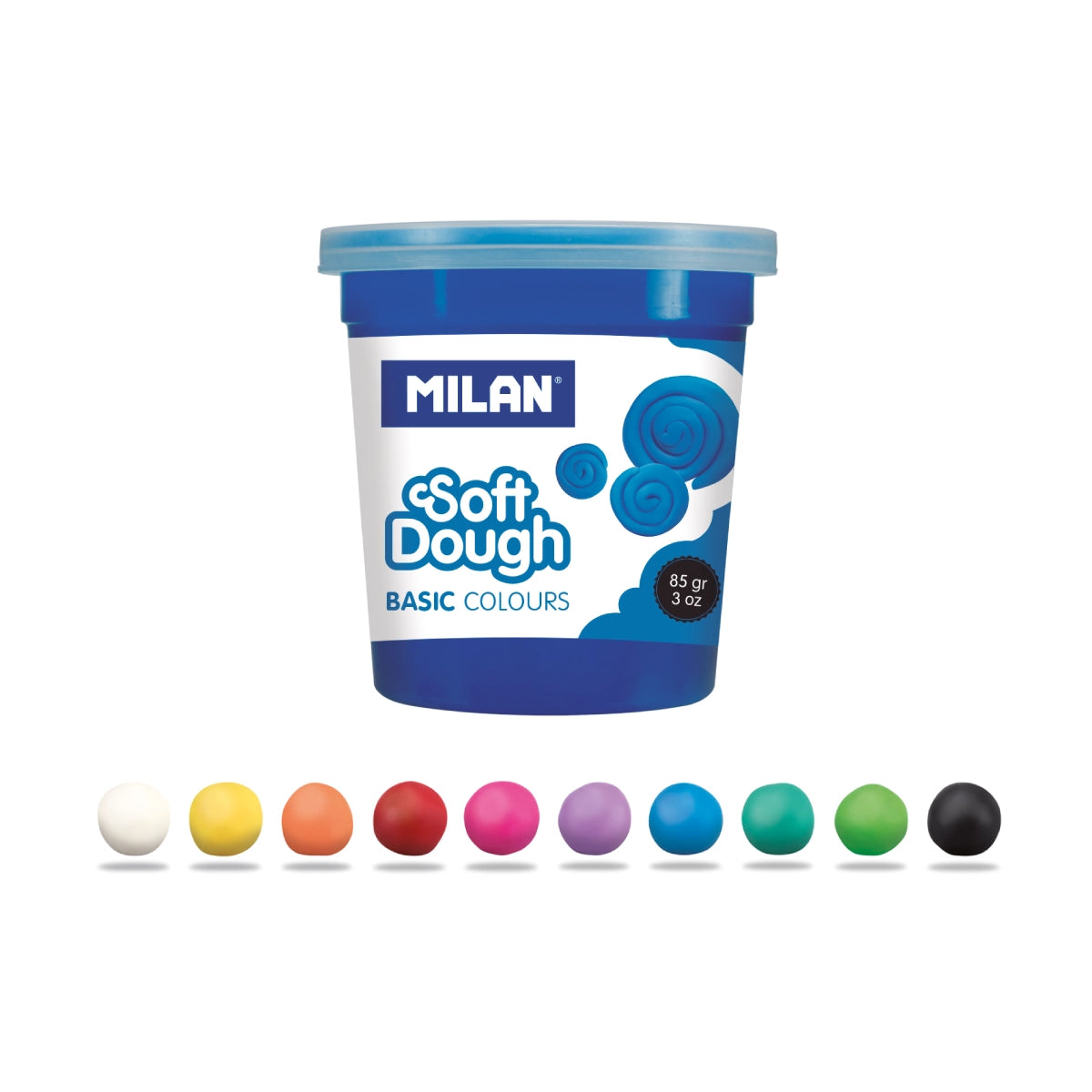 10 botes pasta de modelar Soft Dough, colores básicos (85 g)