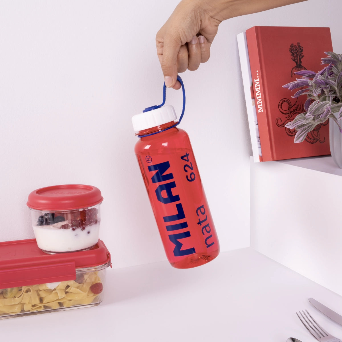 Botella de plástico tritán 0,65 L MILAN nata® 624