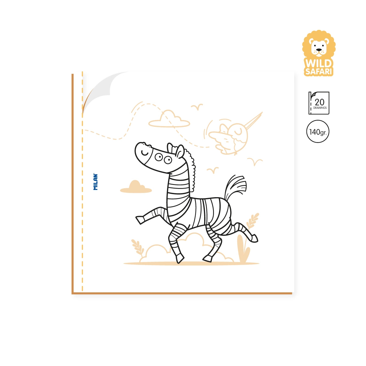 Cuaderno para colorear 'Wild safari'