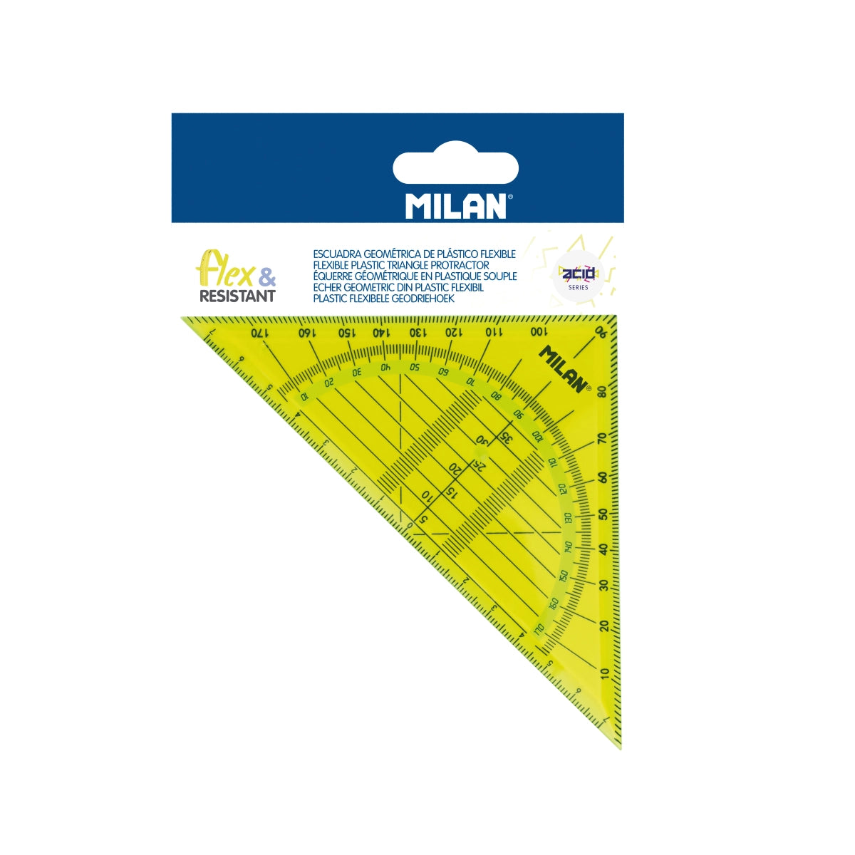 Esquadra geomètrica flexible 14 cm, Acid