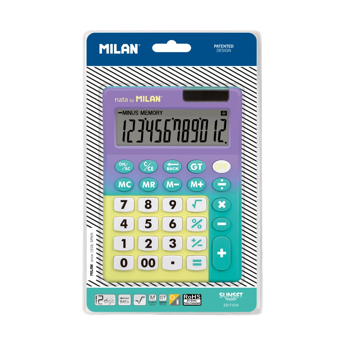 Calculadora de sobremesa grande de 12 dígitos, Sunset