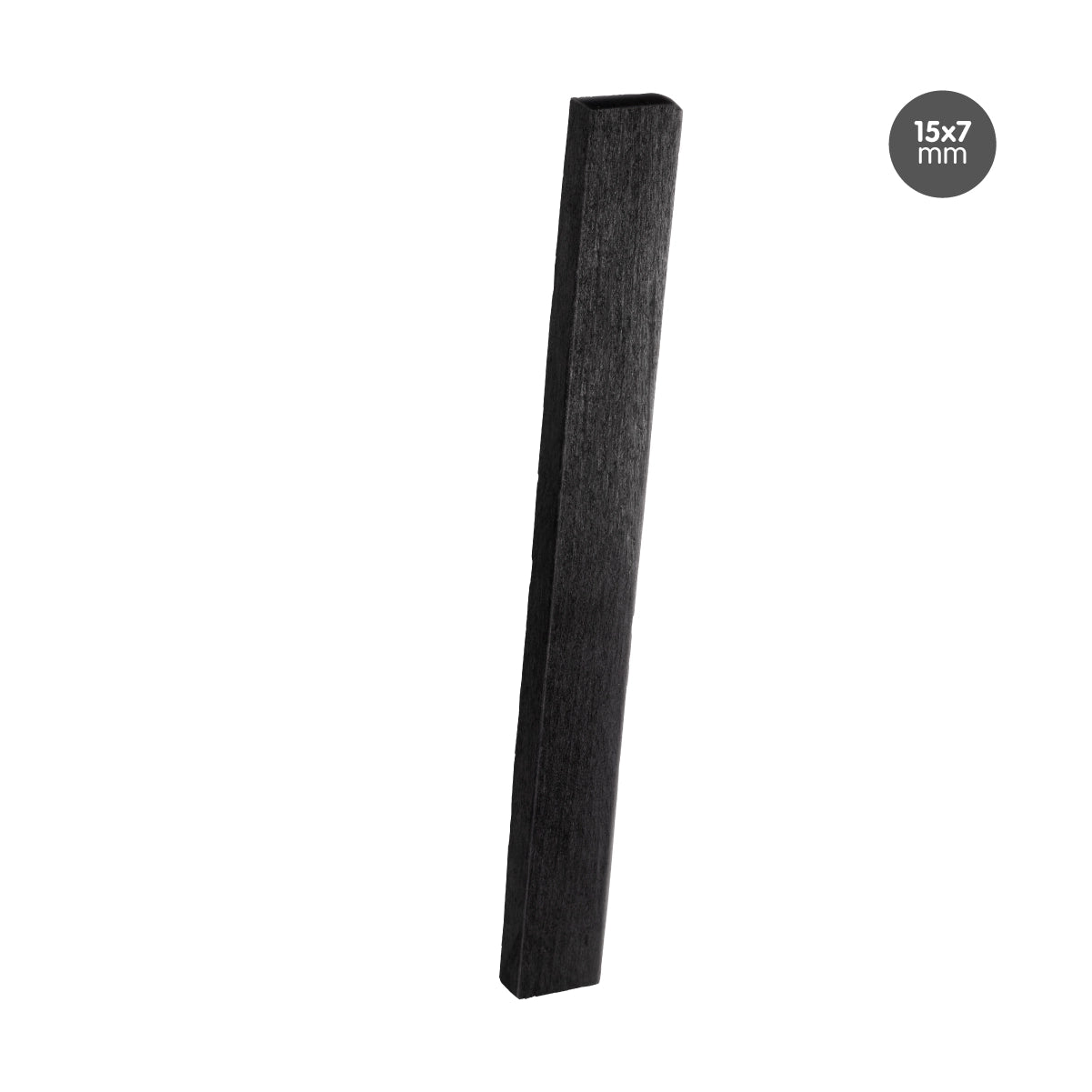 4 barretes de carbonet natural rectangular 15 x 7 mm
