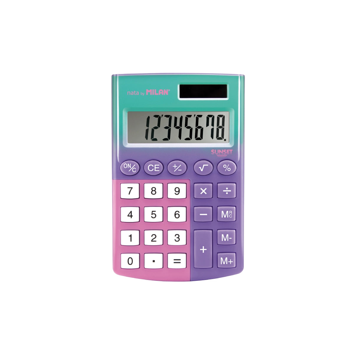 Calculadora de bolsillo pequeña de 8 dígitos, Sunset