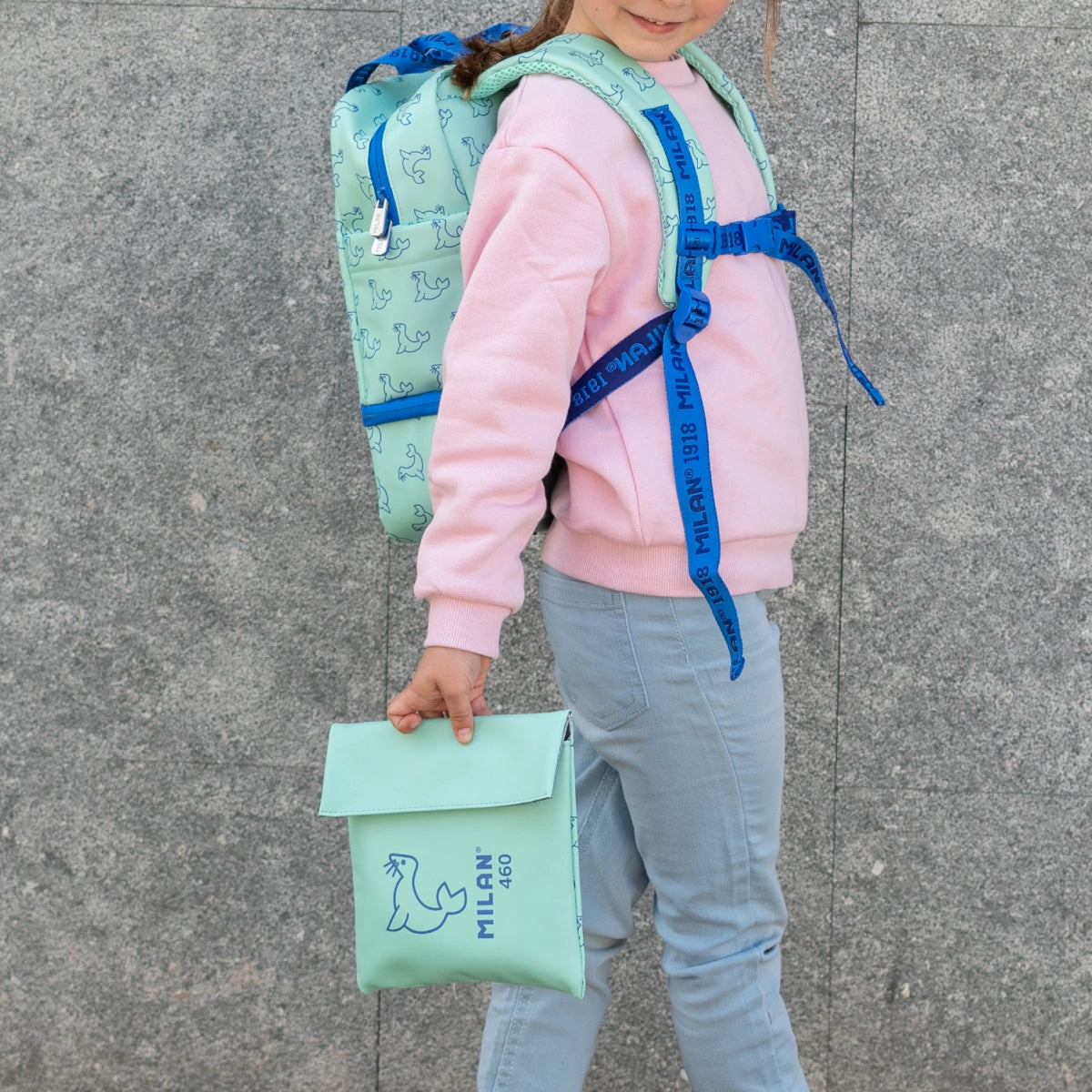 Motxilla infantil quadrada 9,5 L, col·lecció 460 since 1918