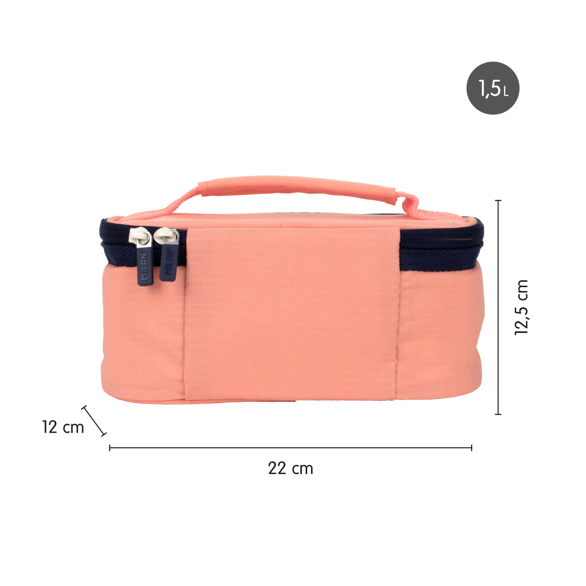 Bolsa isotérmica porta alimentos pequeña de 1,5 L con 1 fiambrera, 430 since 1918