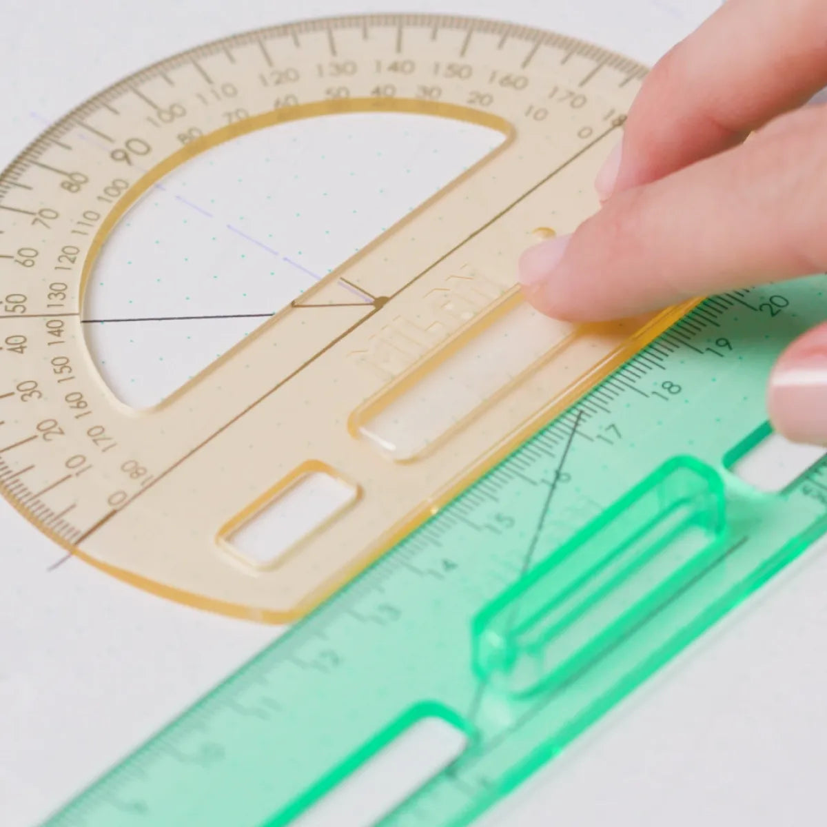 Kit 4 reglas de trazado transparentes, New Look