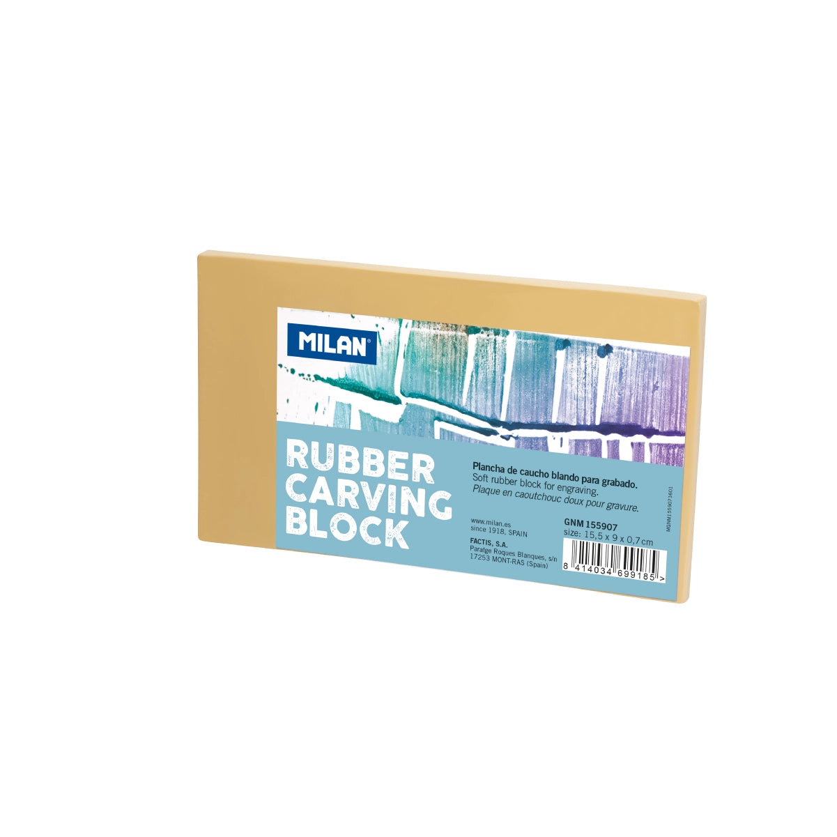 Planxa de gravat Rubber Carving Block mitjana (15,5 x 9 x 0,7 cm)