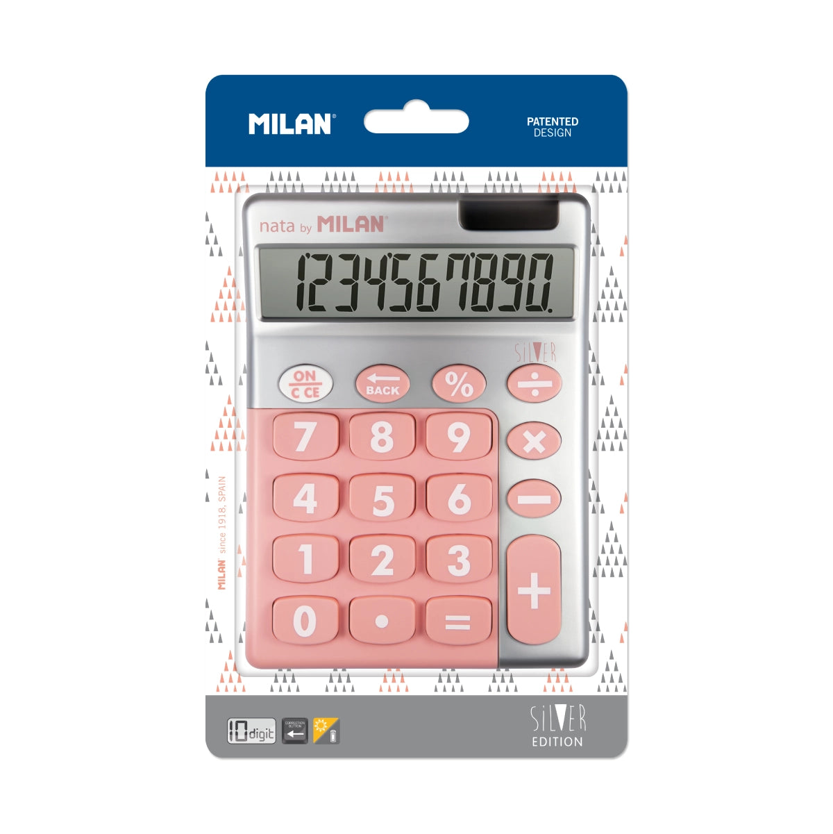 Calculadora de sobremesa mediana de 10 dígitos, Silver