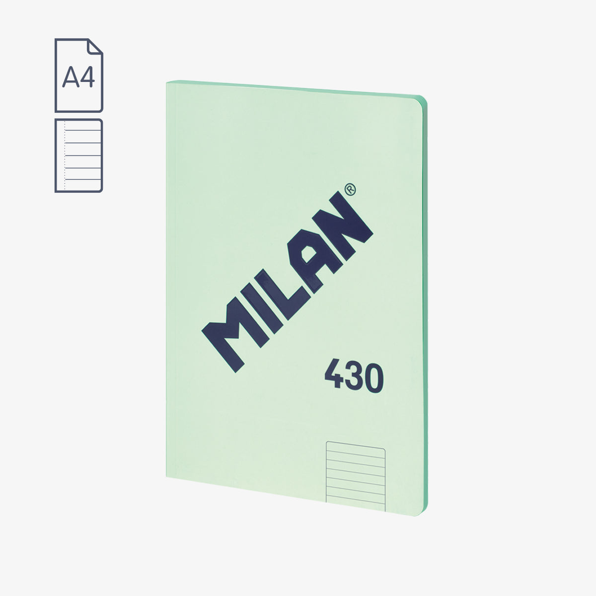 Libreta A4 encolada, papel líneas 7 mm, 48 hojas de 95 gr/m², 430 since 1918