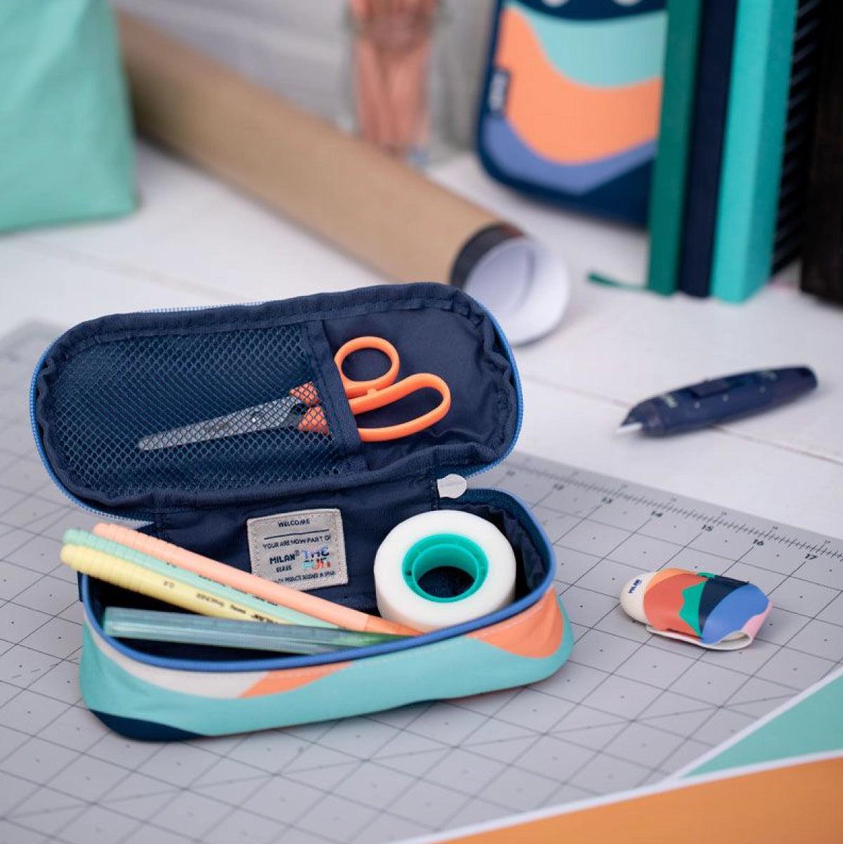 Estuche escolar portatodo ovalado, The Fun