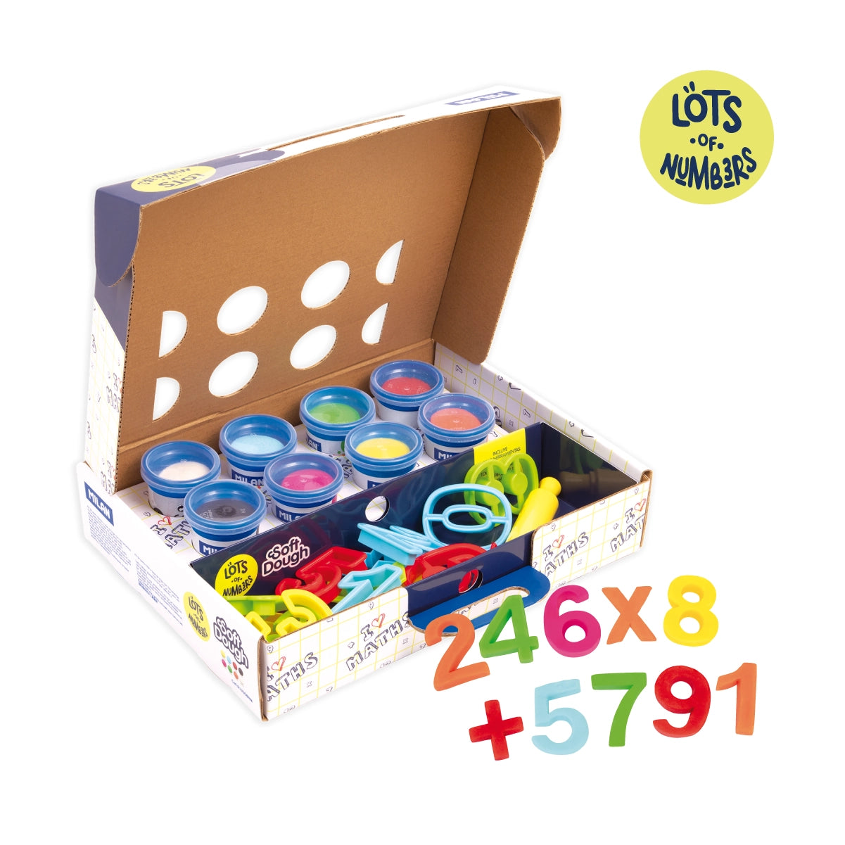 Kit Soft Dough de pasta blanda con herramientas 'Números'