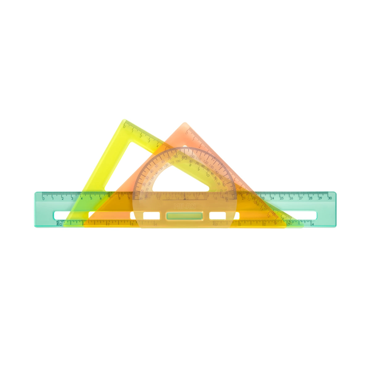 Kit 4 reglas de trazado transparentes, New Look