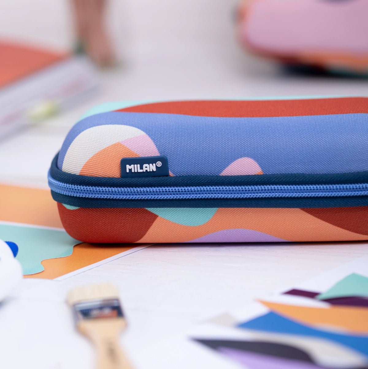 Kit de 2 estuches escolares semirrígidos con contenido, The Fun