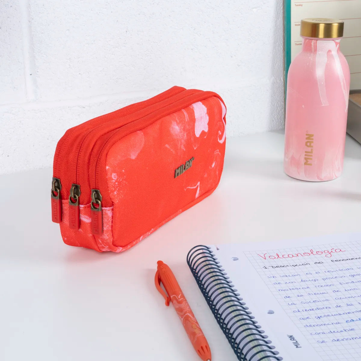 Estuche con 3 cremalleras, Lava