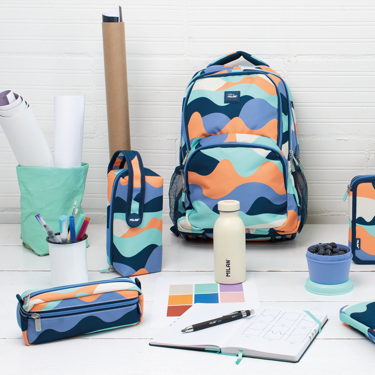 Estuche escolar de dos pisos con contenido, The Fun