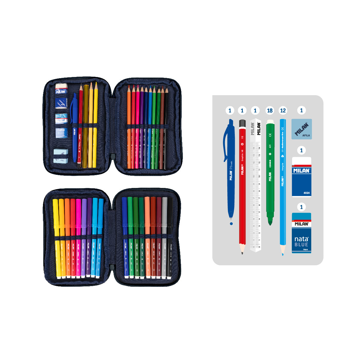 Estoig escolar 2 pisos goma MILAN 430 since 1918